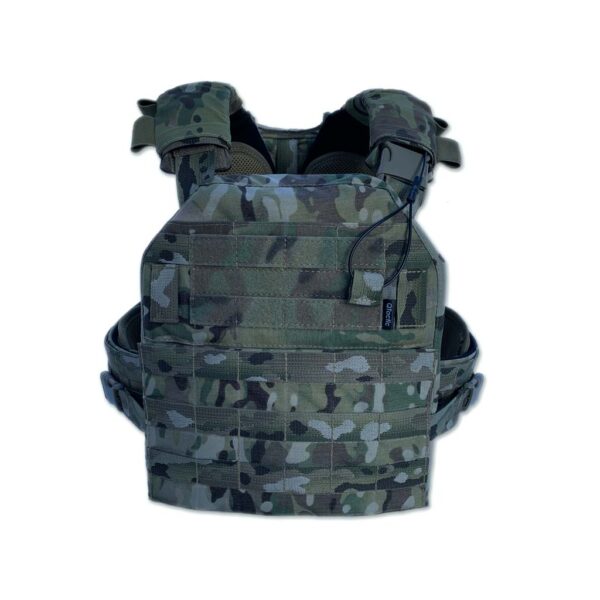 Плитоноска AVS Plate Carrier SAPI, плейт-бег SAPI, мультикам — вигляд спереду